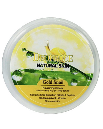 Deoproce Skin Gold Snail Nourishing Cream - Крем питательный с золотом и муцином улитки 100 мл - hairs-russia.ru